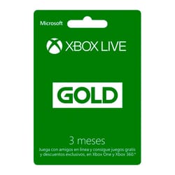 Pin Virtual Xbox Live 3 Meses Gold (LATAM)