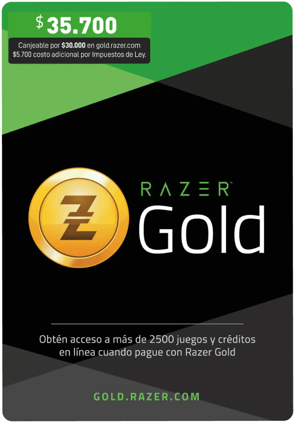 Pin Virtual Razer Gold 30.000