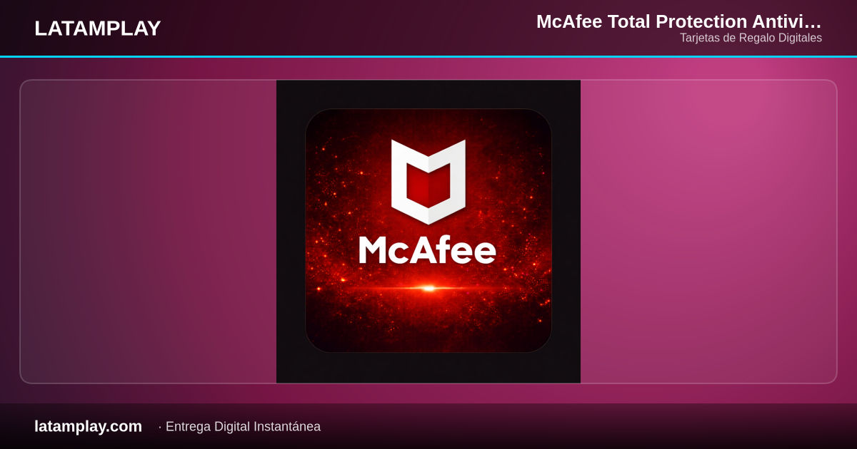 McAfee Total Protection Antivirus 2026 | Licencia 1 Año (12 Meses) 10 Dispositivos | Colombia - Comprar en LATAMPLAY Colombia