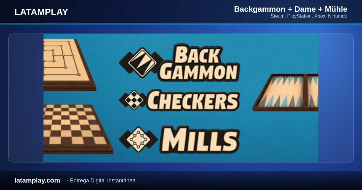Backgammon + Dame + Mühle - Comprar en LATAMPLAY Colombia
