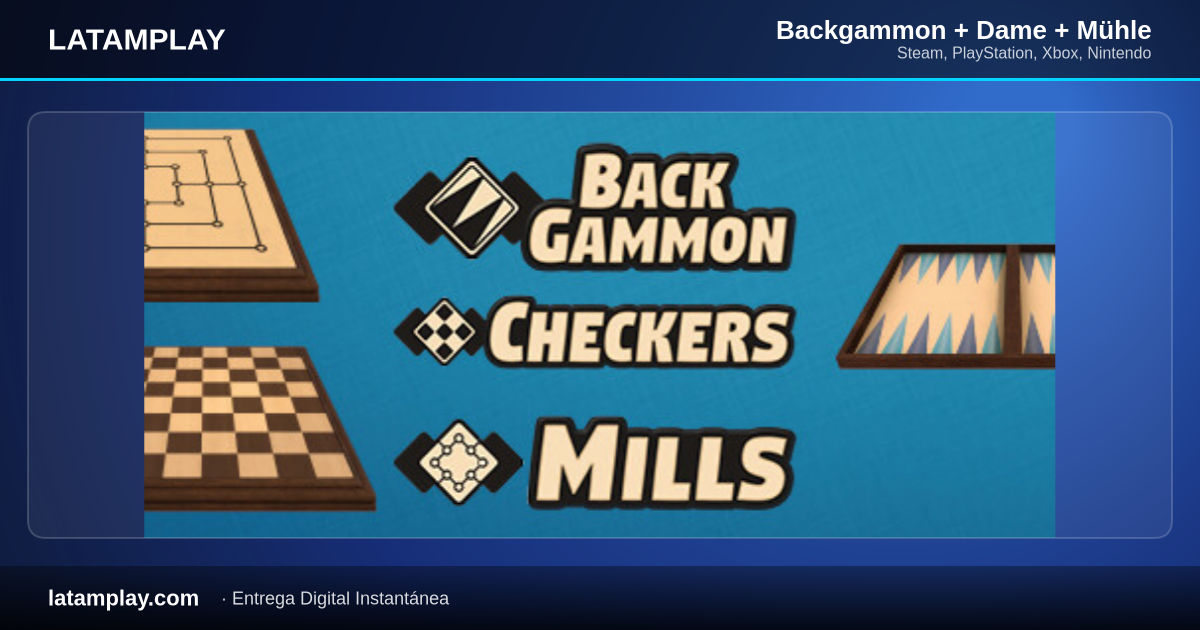 Backgammon + Dame + Mühle - Comprar en LATAMPLAY Colombia