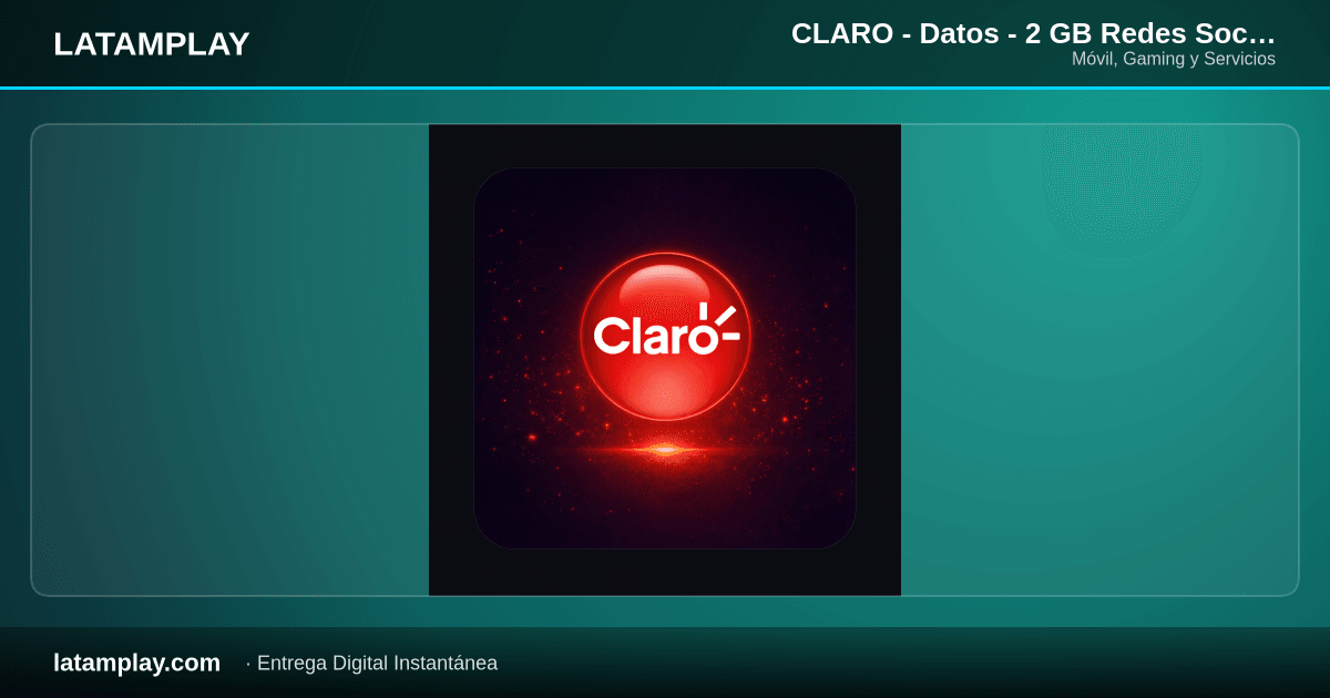 CLARO - Datos - 2 GB Redes Sociales 7 Días - Comprar en LATAMPLAY Colombia