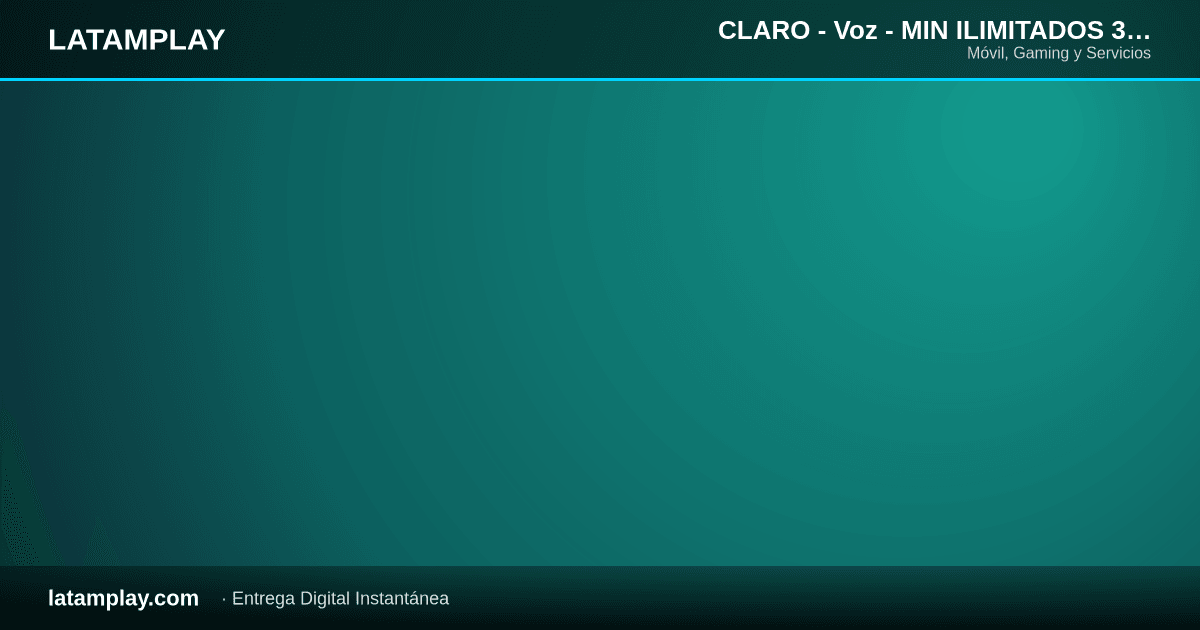 CLARO - Voz - MIN ILIMITADOS 30D - Comprar en LATAMPLAY Colombia