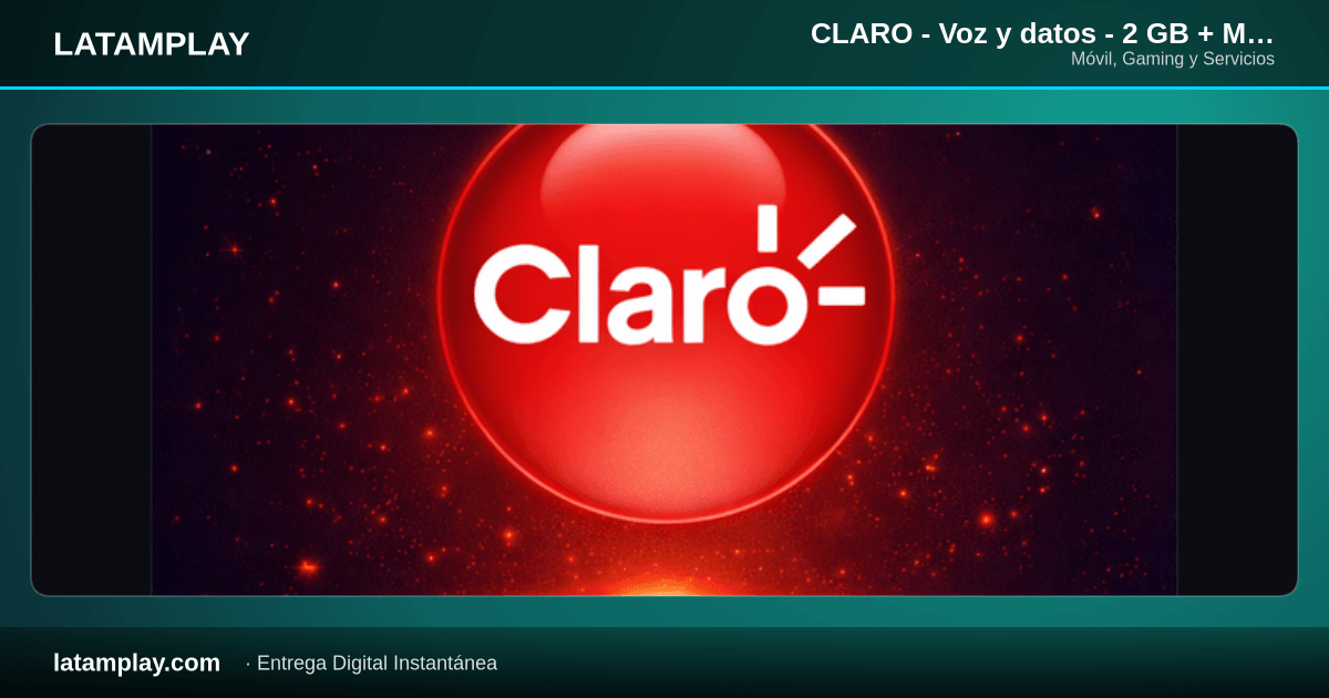 CLARO - Voz y datos - 2 GB + Min Ilimitados 7 Días - Comprar en LATAMPLAY Colombia
