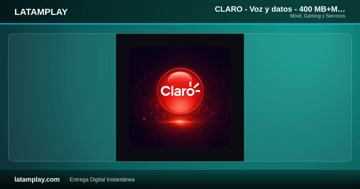 CLARO - Voz y datos - 400 MB+MINILIM+3D - Comprar en LATAMPLAY Colombia