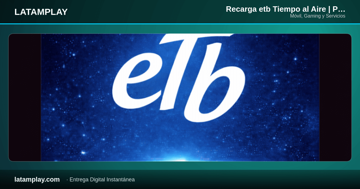 Recarga etb Tiempo al Aire | Prepago | Colombia - Comprar en LATAMPLAY Colombia