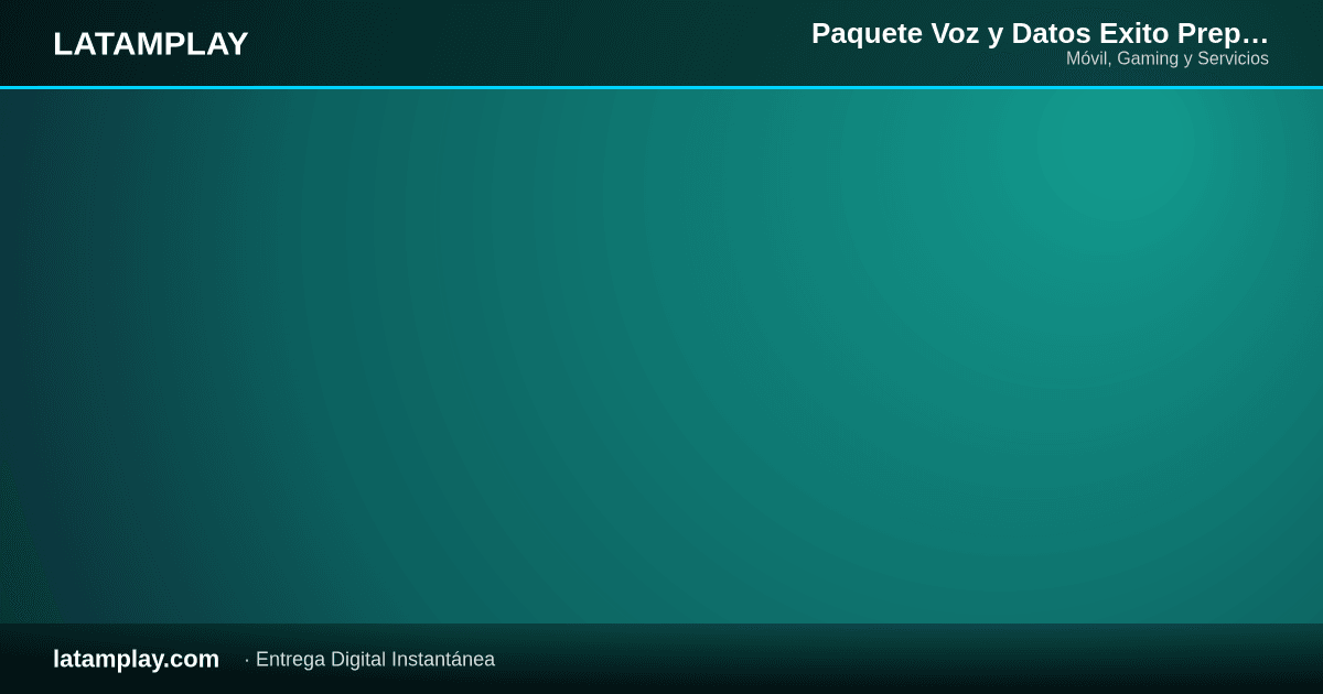Paquete Voz y Datos Exito Prepago XS (300 MB + Whatsapp + FB + Min Ilimitados + 5 SMS) | 3 Días | Colombia - Comprar en LATAMPLAY Colombia