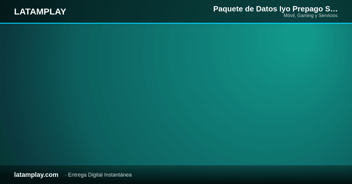 Paquete de Datos Iyo Prepago SMS + 1 GB + Whatsapp + FB | 3 Días | Colombia - Comprar en LATAMPLAY Colombia