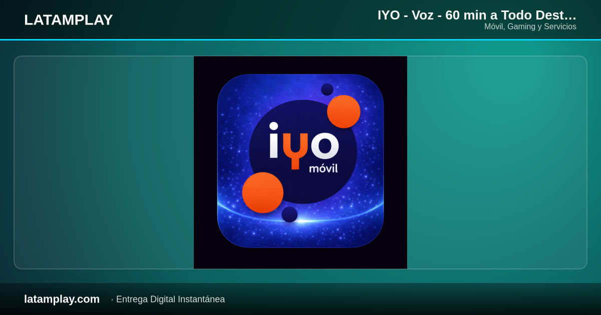IYO - Voz - 60 min a Todo Destino y SMS a TON x 3 DIAS - Comprar en LATAMPLAY Colombia