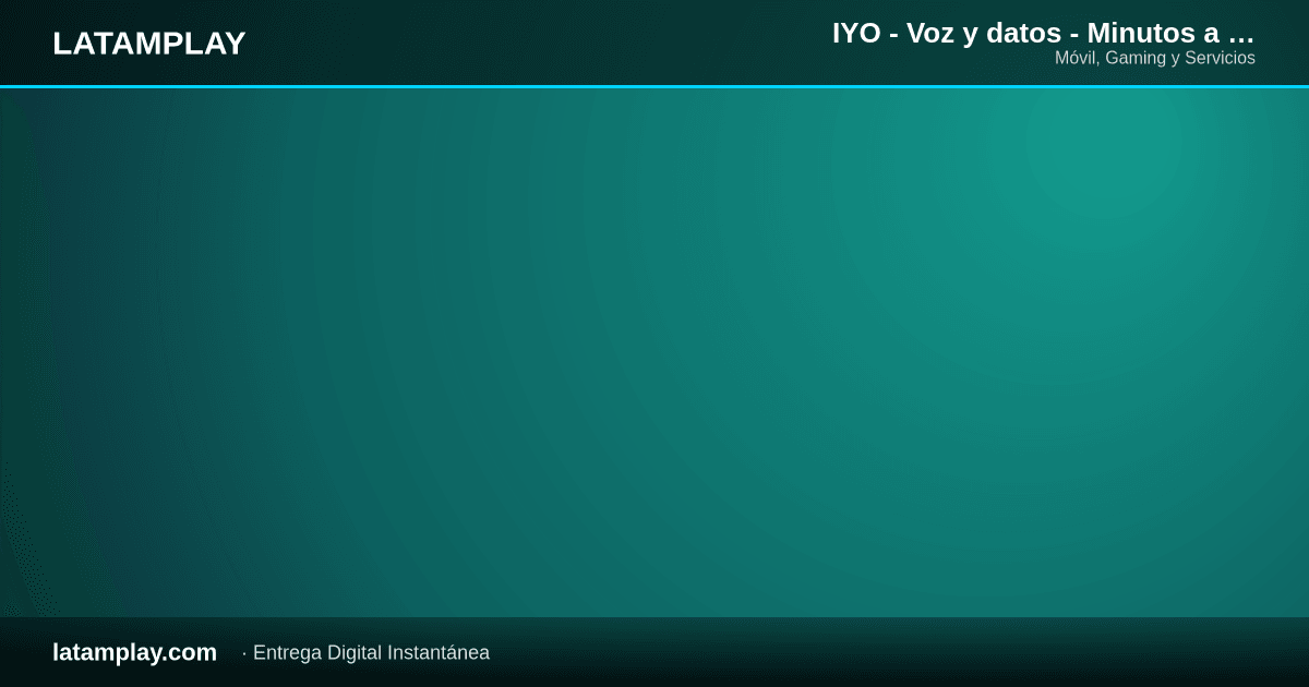 IYO - Voz y datos - Minutos a Todo Destino, SMS a TON, 7GB y Chat de WA y Messenger x 15 DIAS - Comprar en LATAMPLAY Colombia