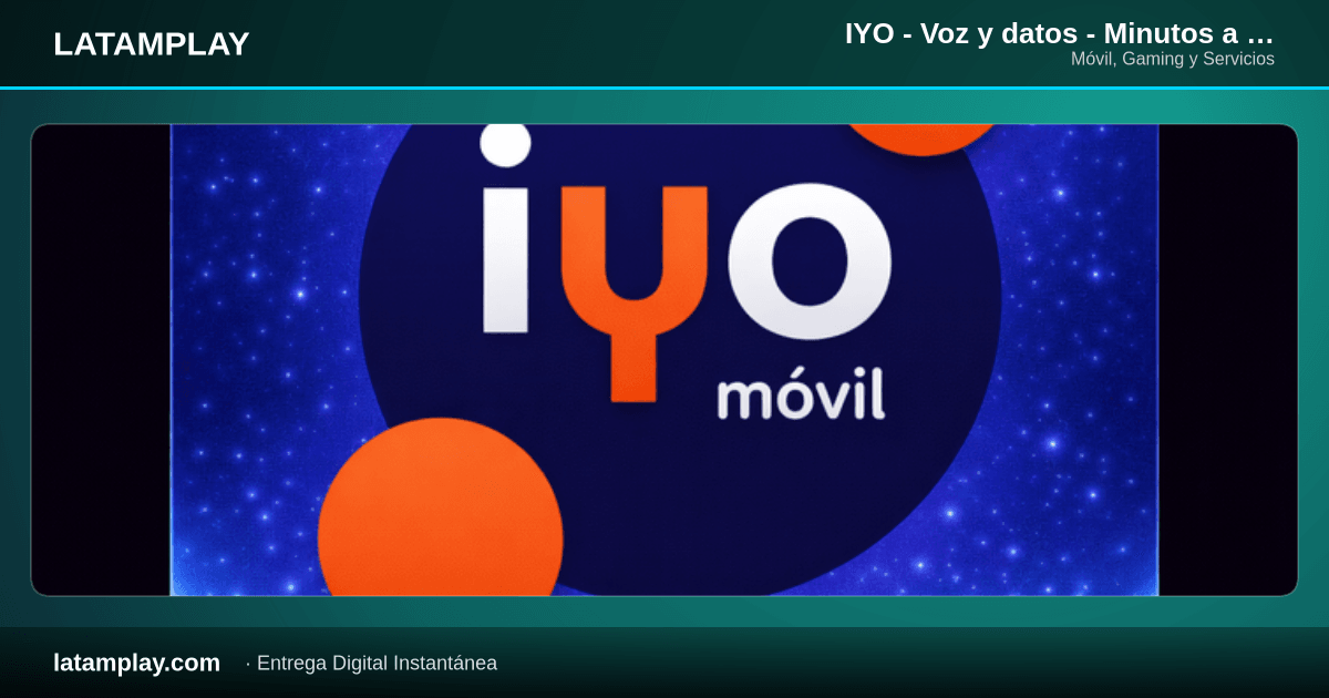 IYO - Voz y datos - Minutos a Todo Destino, SMS a TON, Datos y WA, Facebook e Instagram x 30 DIAS - Comprar en LATAMPLAY Colombia