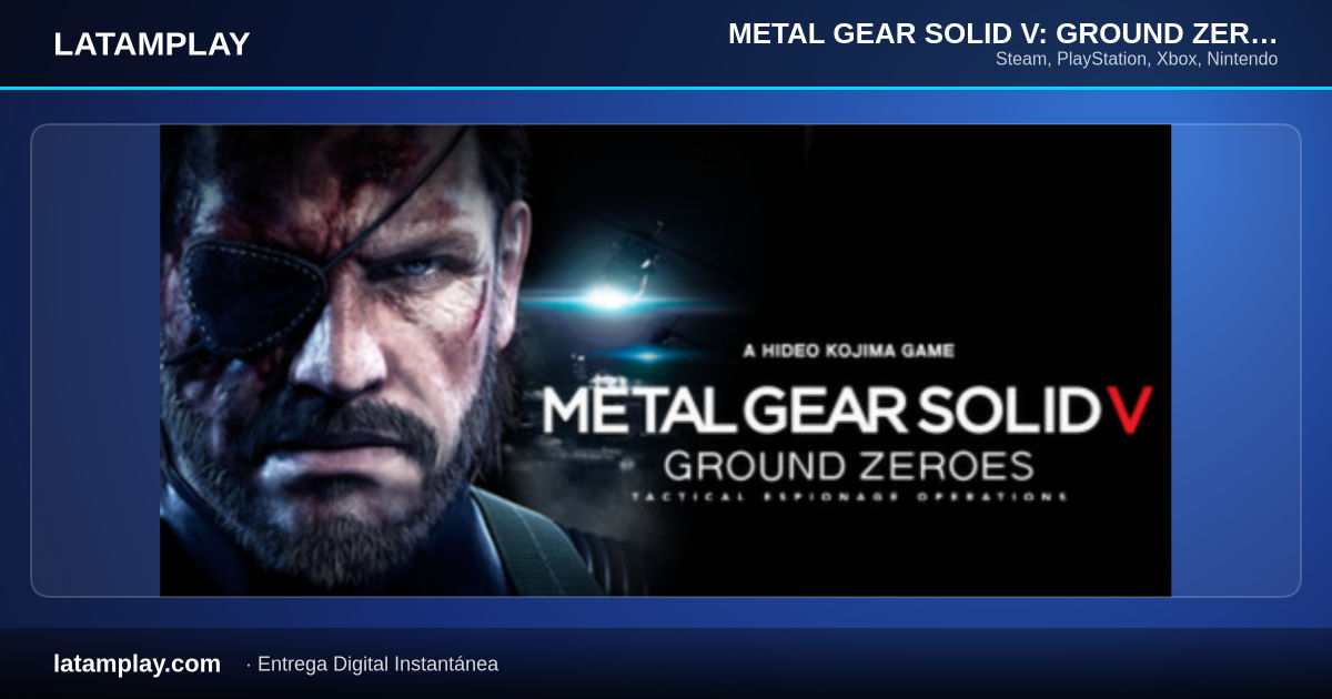 METAL GEAR SOLID V: GROUND ZEROES - Comprar en LATAMPLAY Colombia