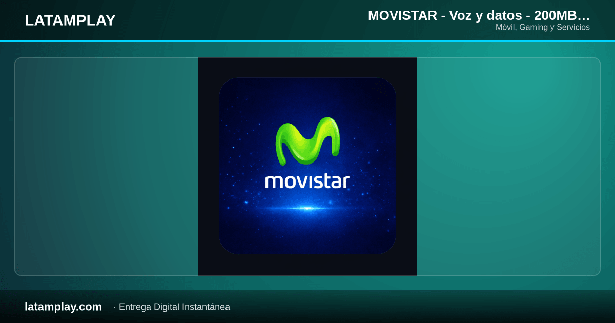 MOVISTAR - Voz y datos - 200MB+600MIN+1D - Comprar en LATAMPLAY Colombia
