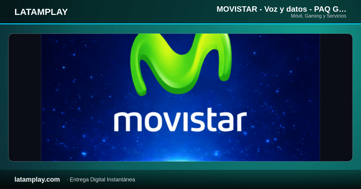 MOVISTAR - Voz y datos - PAQ Gamer Grand Sland 7Dias 2.5GB/Min Ilim T.O/WA/FB/X/Waze/Dav/Neq - Comprar en LATAMPLAY Colombia