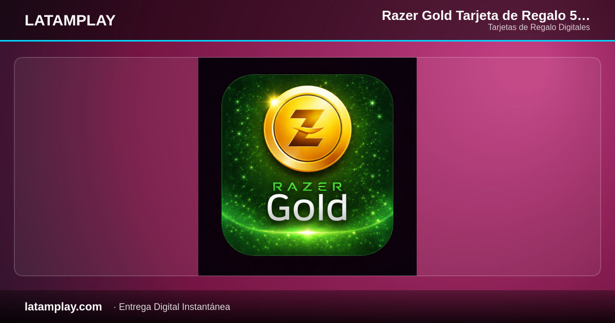 Razer Gold Tarjeta de Regalo 50.000 COP Digital | Colombia - Comprar en LATAMPLAY Colombia
