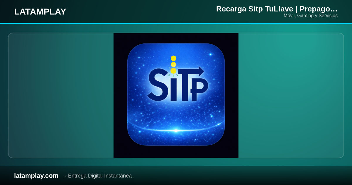 Recarga Sitp TuLlave | Prepago | Colombia - Comprar en LATAMPLAY Colombia