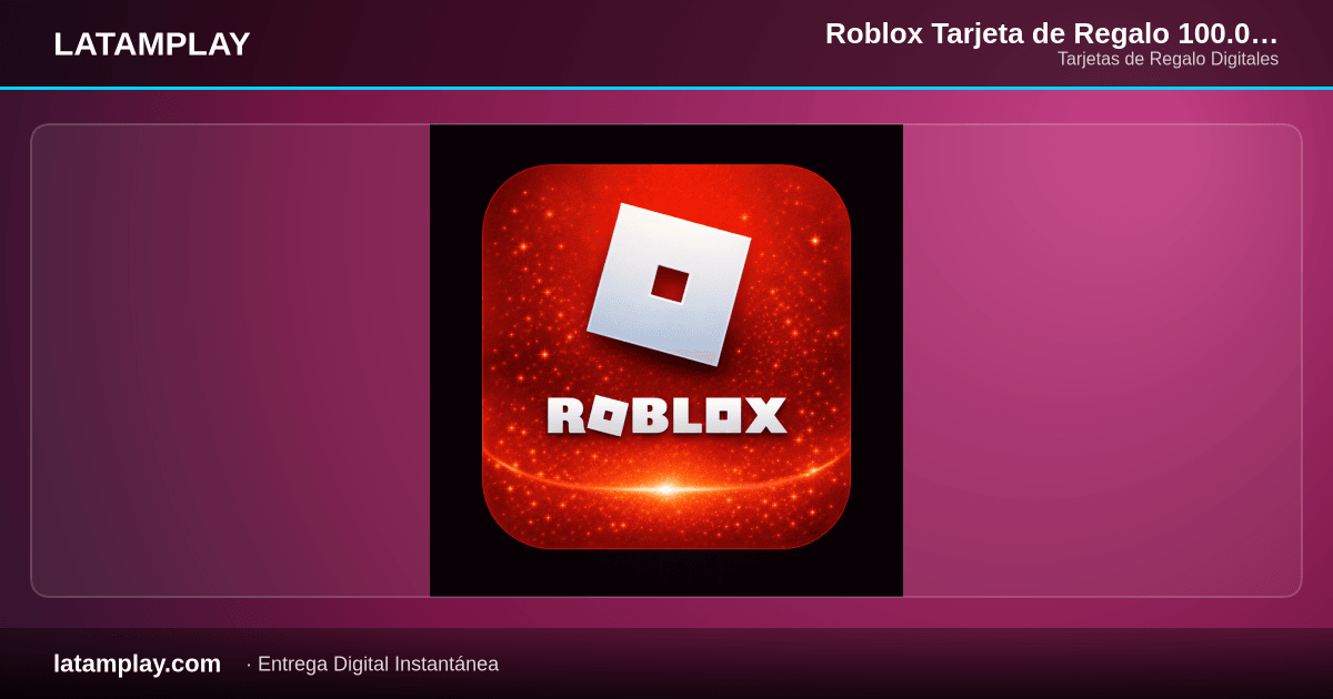 Roblox Tarjeta de Regalo 100.000 Robux Digital | Colombia - Comprar en LATAMPLAY Colombia