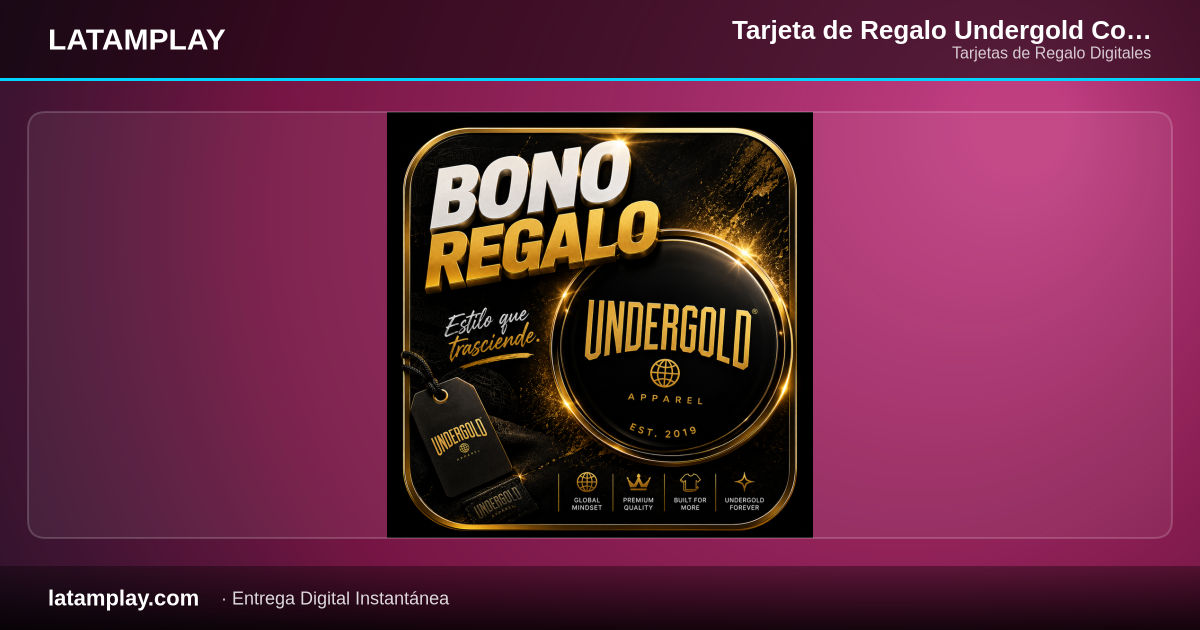 Tarjeta de Regalo Undergold Colombia - Comprar en LATAMPLAY Colombia