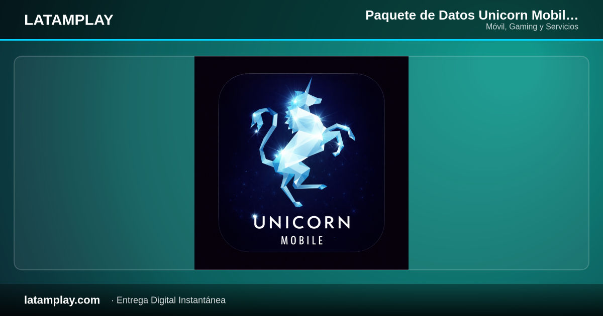 Paquete de Datos Unicorn Mobile Prepago SMS + 1 GB + Whatsapp + FB | 3 Días | Colombia - Comprar en LATAMPLAY Colombia