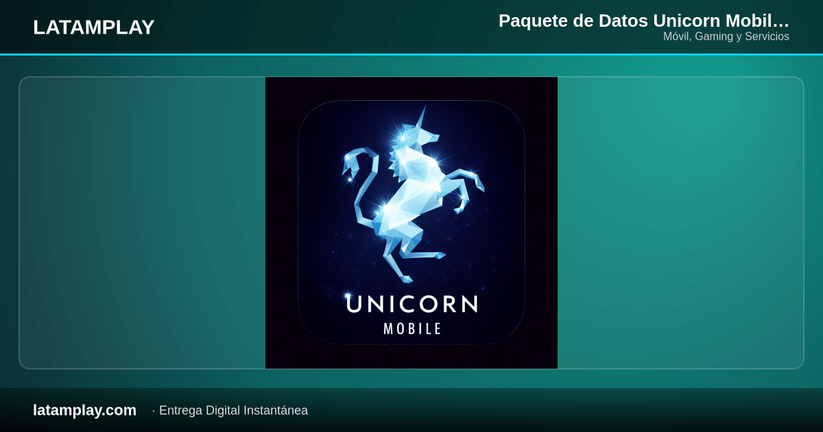 Paquete de Datos Unicorn Mobile Prepago SMS + 7 GB + Whatsapp + FB | 15 Días | Colombia - Comprar en LATAMPLAY Colombia