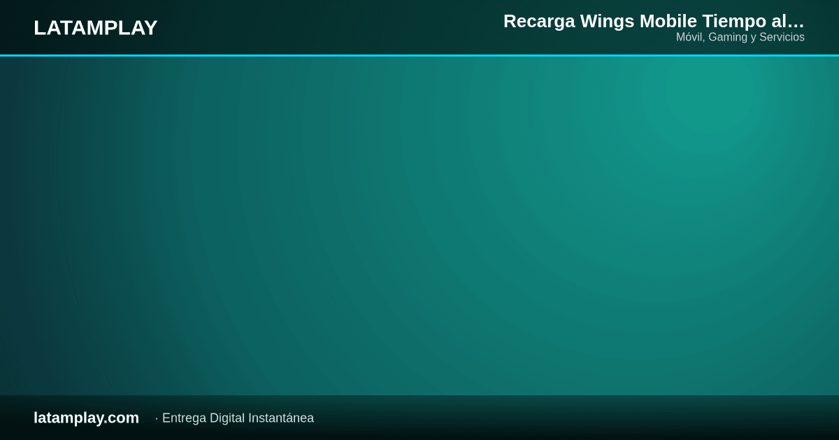 Recarga Wings Mobile Tiempo al Aire | Prepago Colombia - Comprar en LATAMPLAY Colombia