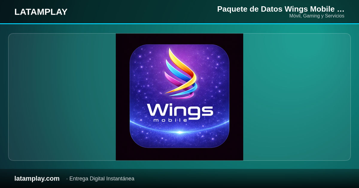 Paquete de Datos Wings Mobile Prepago SMS + 1 GB + Whatsapp + FB | 3 Días | Colombia - Comprar en LATAMPLAY Colombia