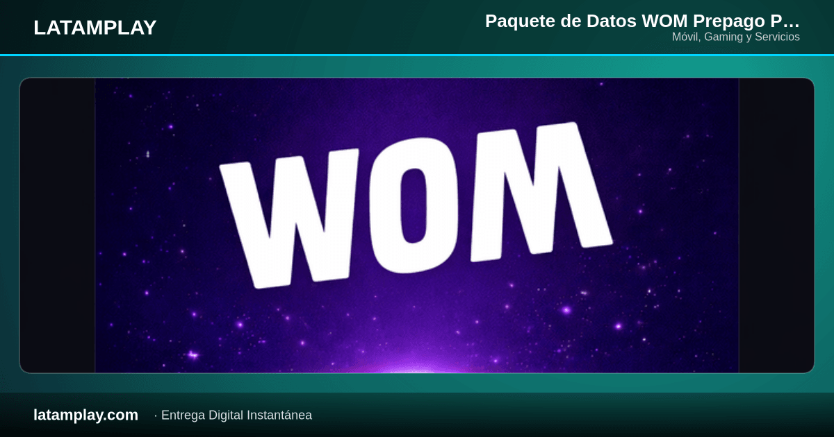 Paquete de Datos WOM Prepago Paquete Redes Sociales | 10 Días | Colombia - Comprar en LATAMPLAY Colombia