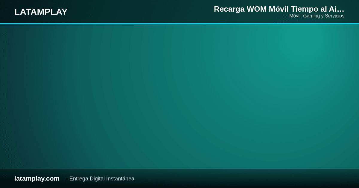 Recarga WOM Móvil Tiempo al Aire | Prepago Colombia - Comprar en LATAMPLAY Colombia