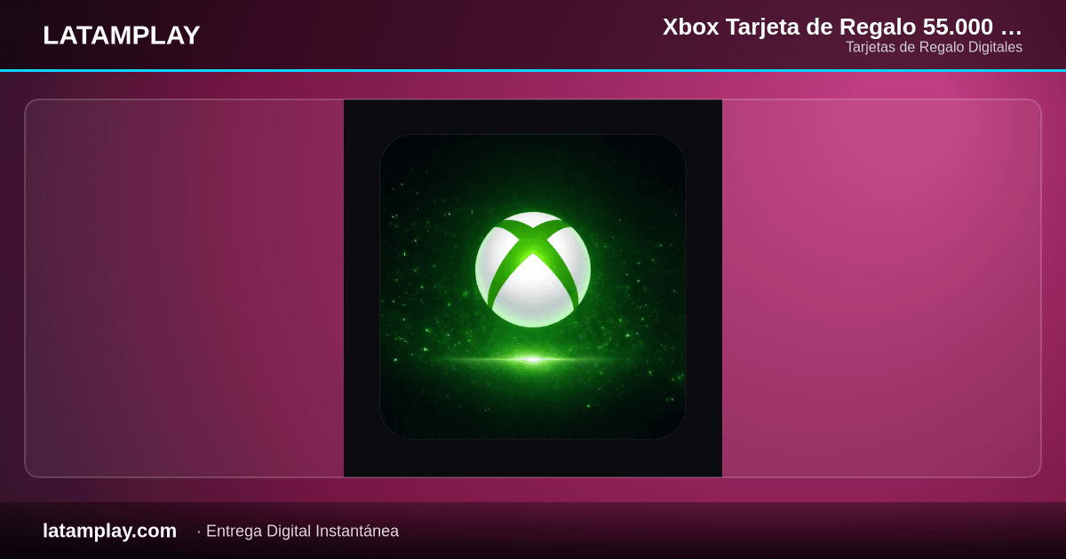 Xbox Tarjeta de Regalo 55.000 COP Digital | Colombia - Comprar en LATAMPLAY Colombia